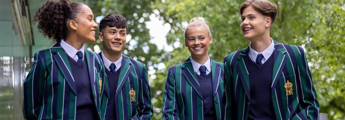 Children in school uniform